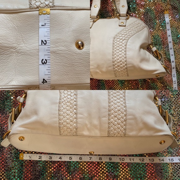 Yves Saint Laurent Ivory satchel Leather Handbag - Picture 4 of 8